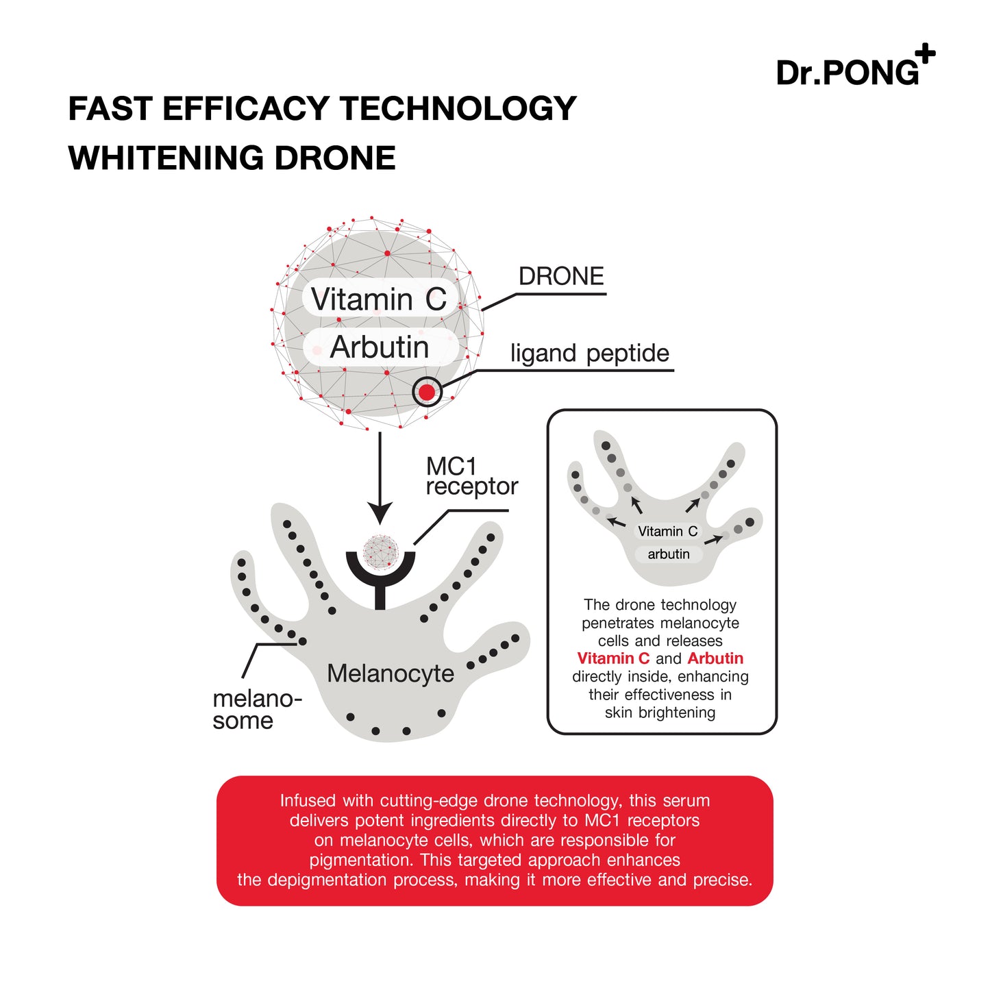 Dr.PONG MC1 WHITENING DRONE MELAS CLEAR SERUM