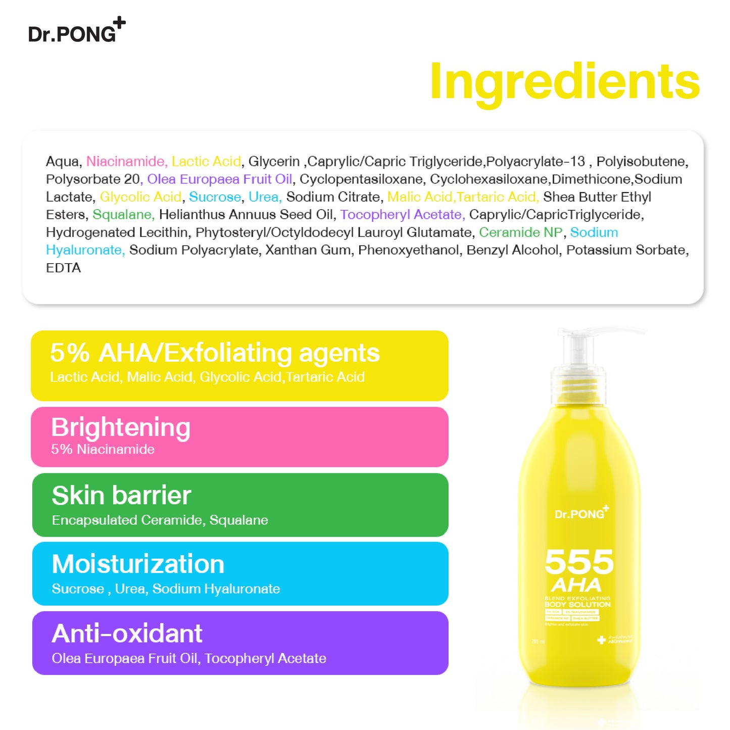 Dr.PONG 555 AHA BLEND EXFOLIATING BODY SOLUTION