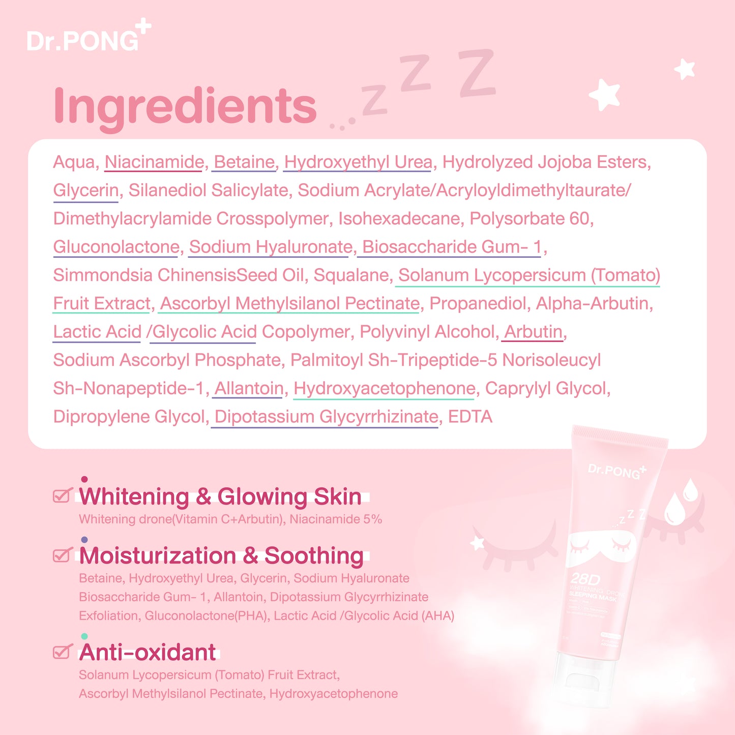 Dr.PONG 28D WHITENING DRONE SLEEPING MASK