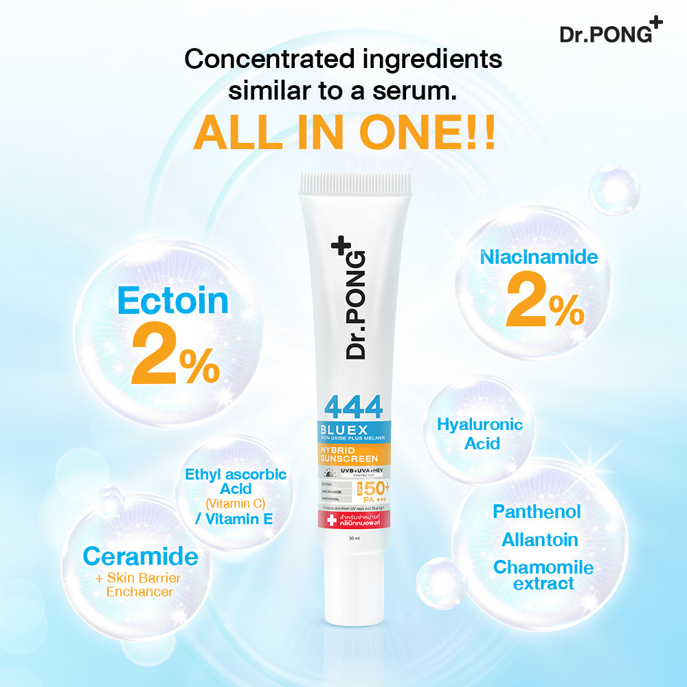 Dr.PONG 444 BLUEX IRON OXIDE PLUS MELANIN HYBRID SUNSCREEN SPF50 PA+++