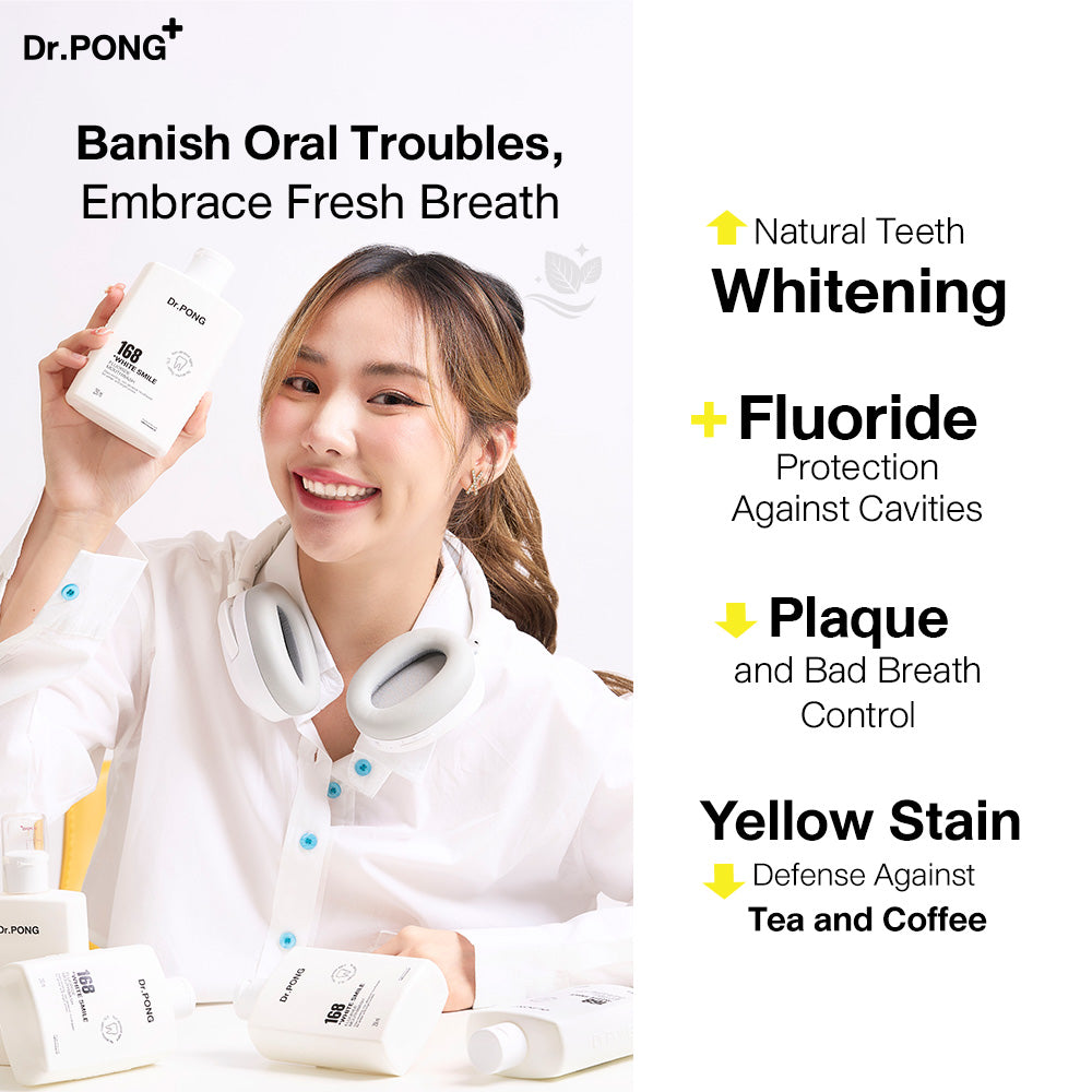 Dr.PONG 168 WHITE SMILE FLUORIDE MOUTHWASH