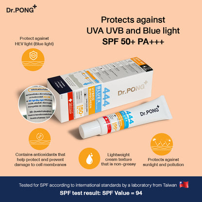 Dr.PONG 444 BLUEX IRON OXIDE PLUS MELANIN HYBRID SUNSCREEN SPF50 PA+++