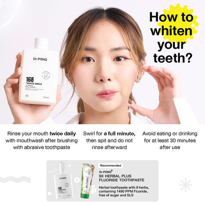 Dr.PONG 168 WHITE SMILE FLUORIDE MOUTHWASH