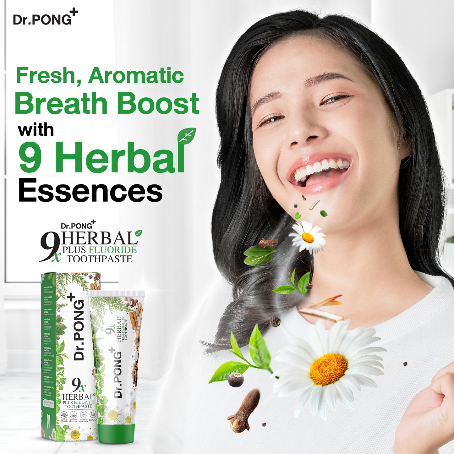 Dr.PONG 9X HERBAL PLUS FLUORIDE TOOTHPASTE