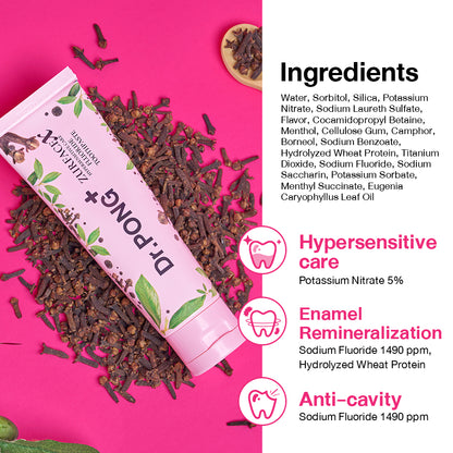 Dr.PONG ZURFACEX HYPERSENSITIVE CARE FLUORIDE TOOTHPASTE