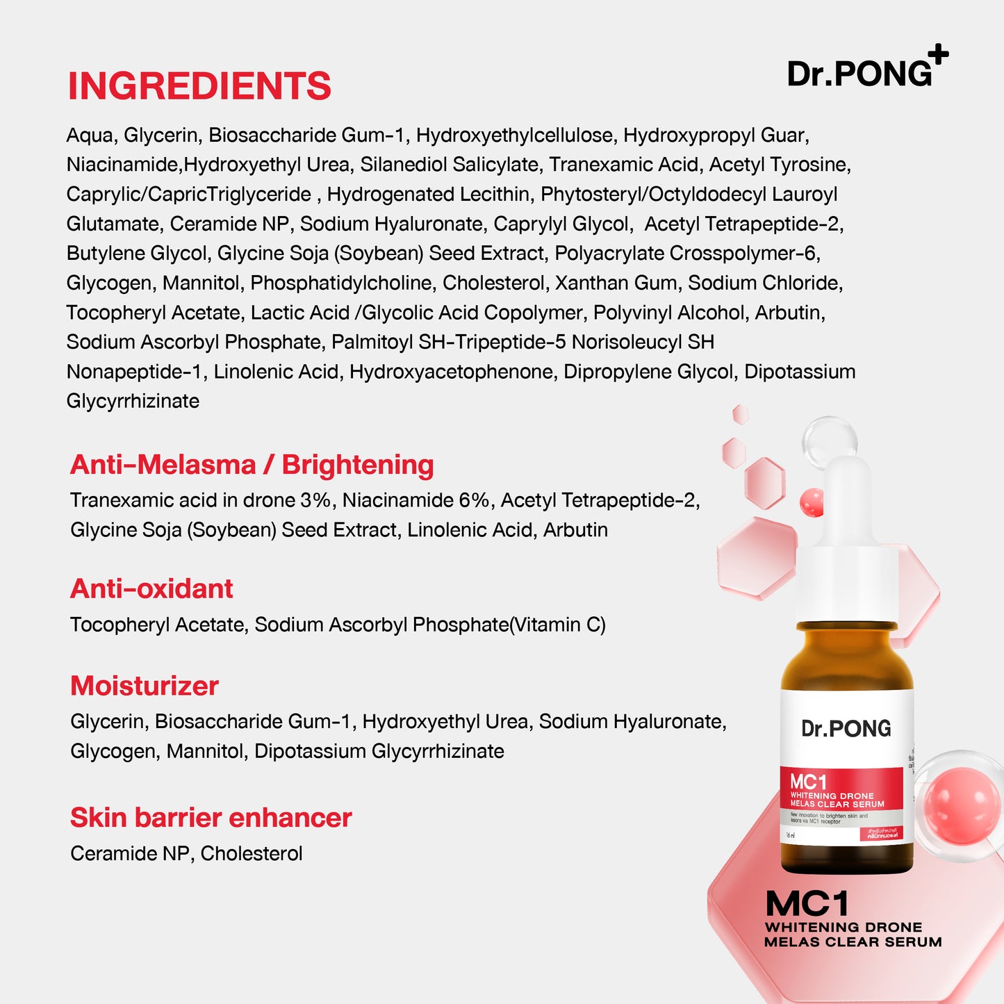 Dr.PONG MC1 WHITENING DRONE MELAS CLEAR SERUM