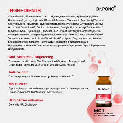 Dr.PONG MC1 WHITENING DRONE MELAS CLEAR SERUM