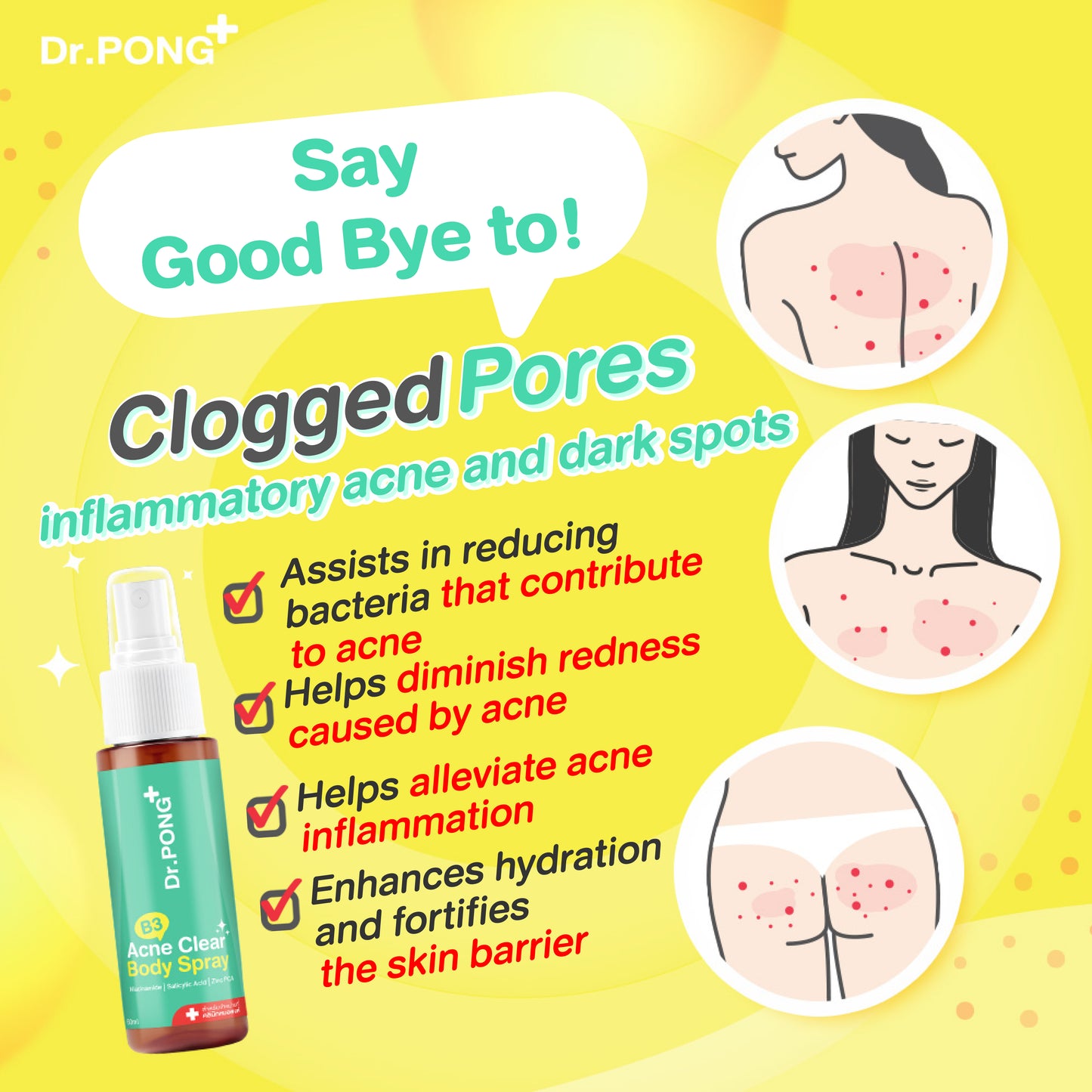 Dr.PONG B3 ACNE CLEAR BODY SPRAY