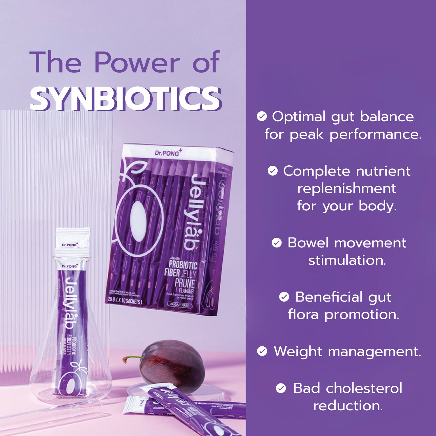 Dr.PONG JELLYLAB PROBIOTIC FIBER JELLY (Food Supplement Product)