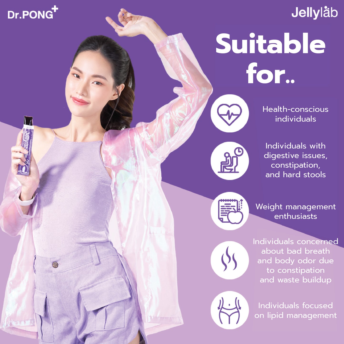 Dr.PONG JELLYLAB PROBIOTIC FIBER JELLY (Food Supplement Product)