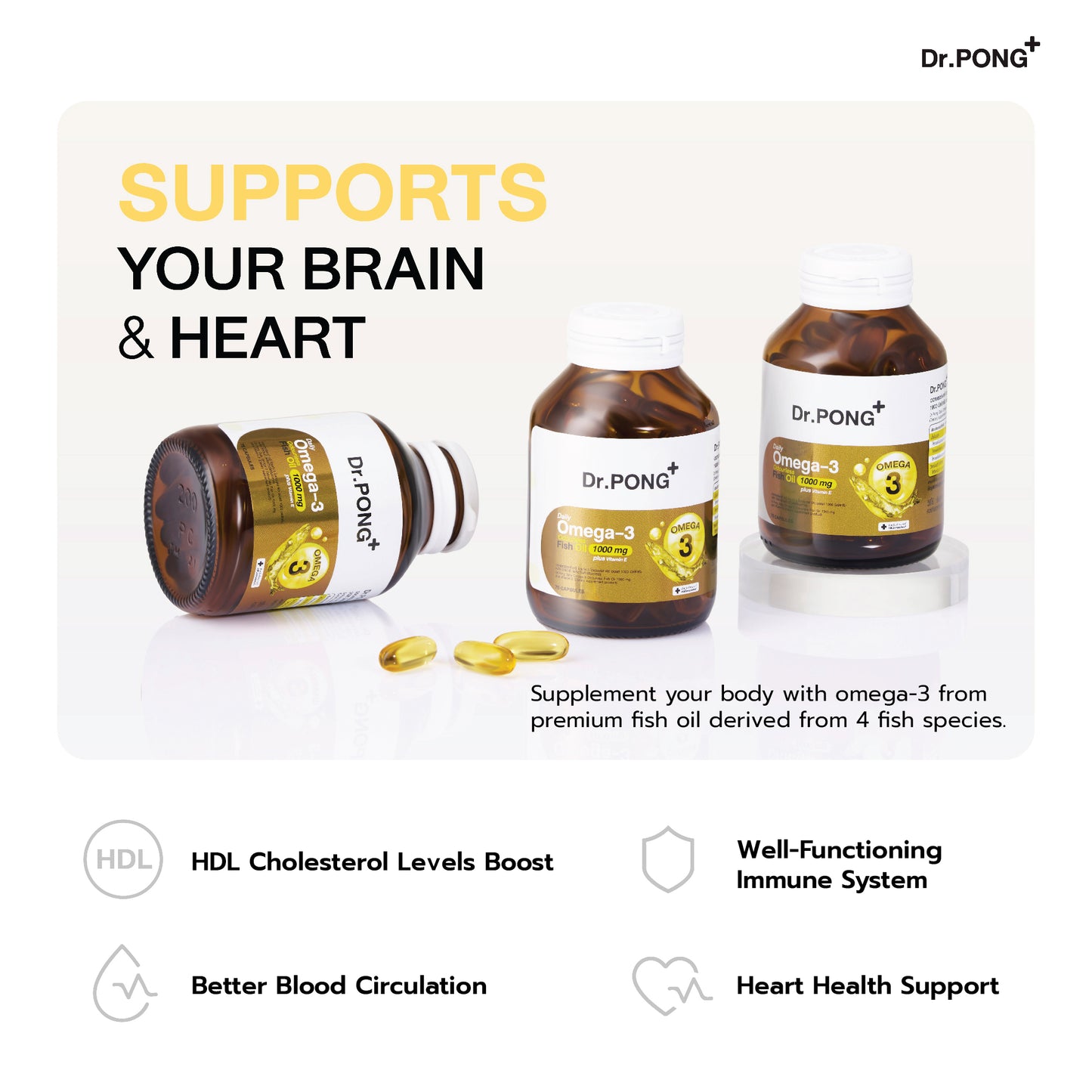 Dr.PONG DAILY OMEGA-3 ODOURLESS FISH OIL 1000 MG PLUS VITAMIN E