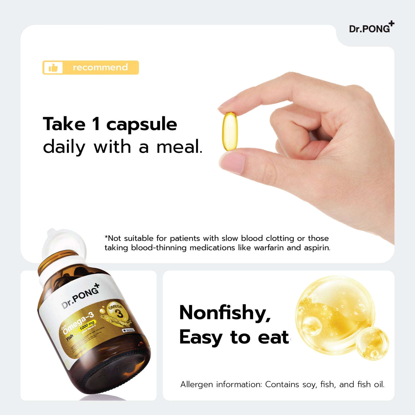 Dr.PONG DAILY OMEGA-3 ODOURLESS FISH OIL 1000 MG PLUS VITAMIN E