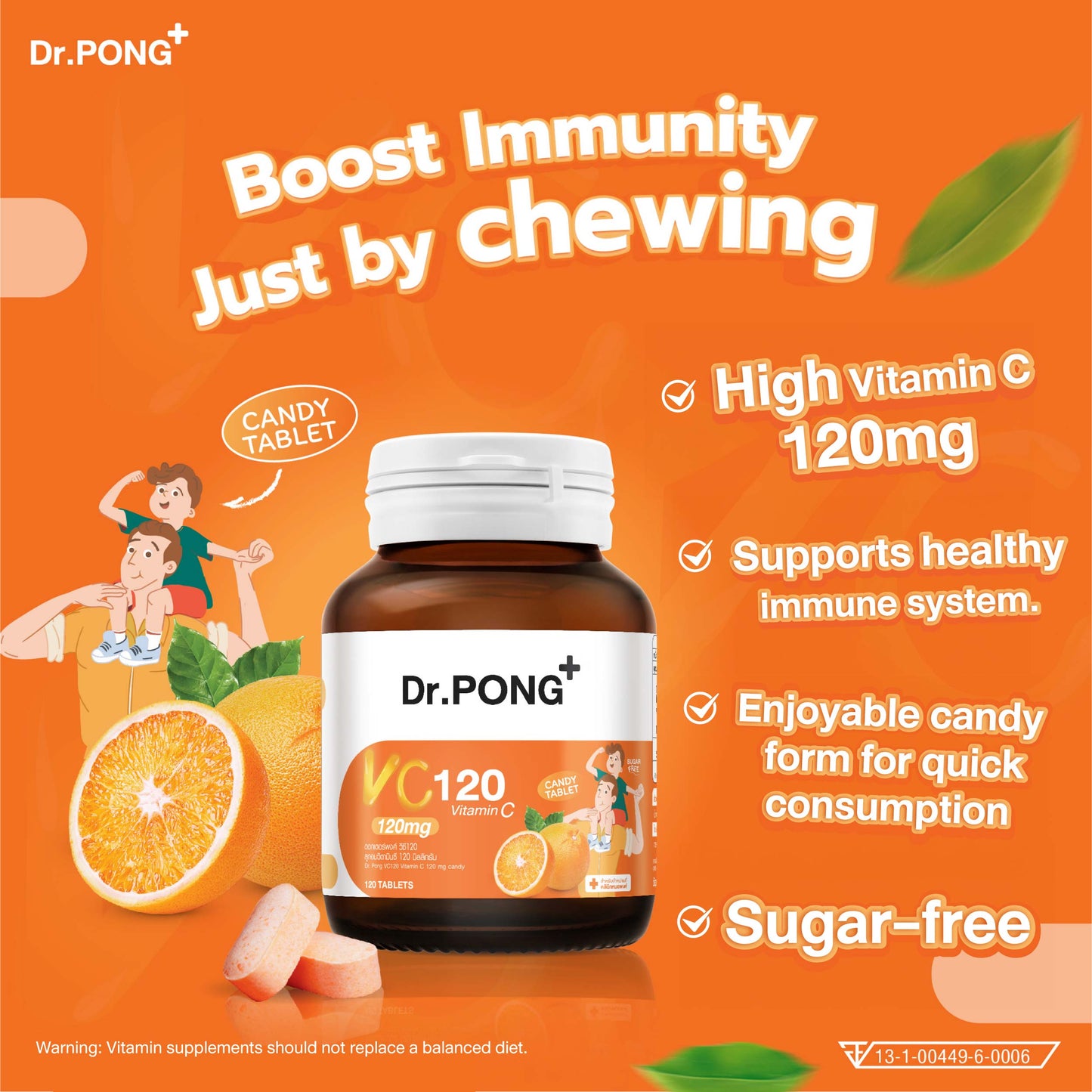 Dr.PONG VC120 VITAMIN C 120 mg CANDY