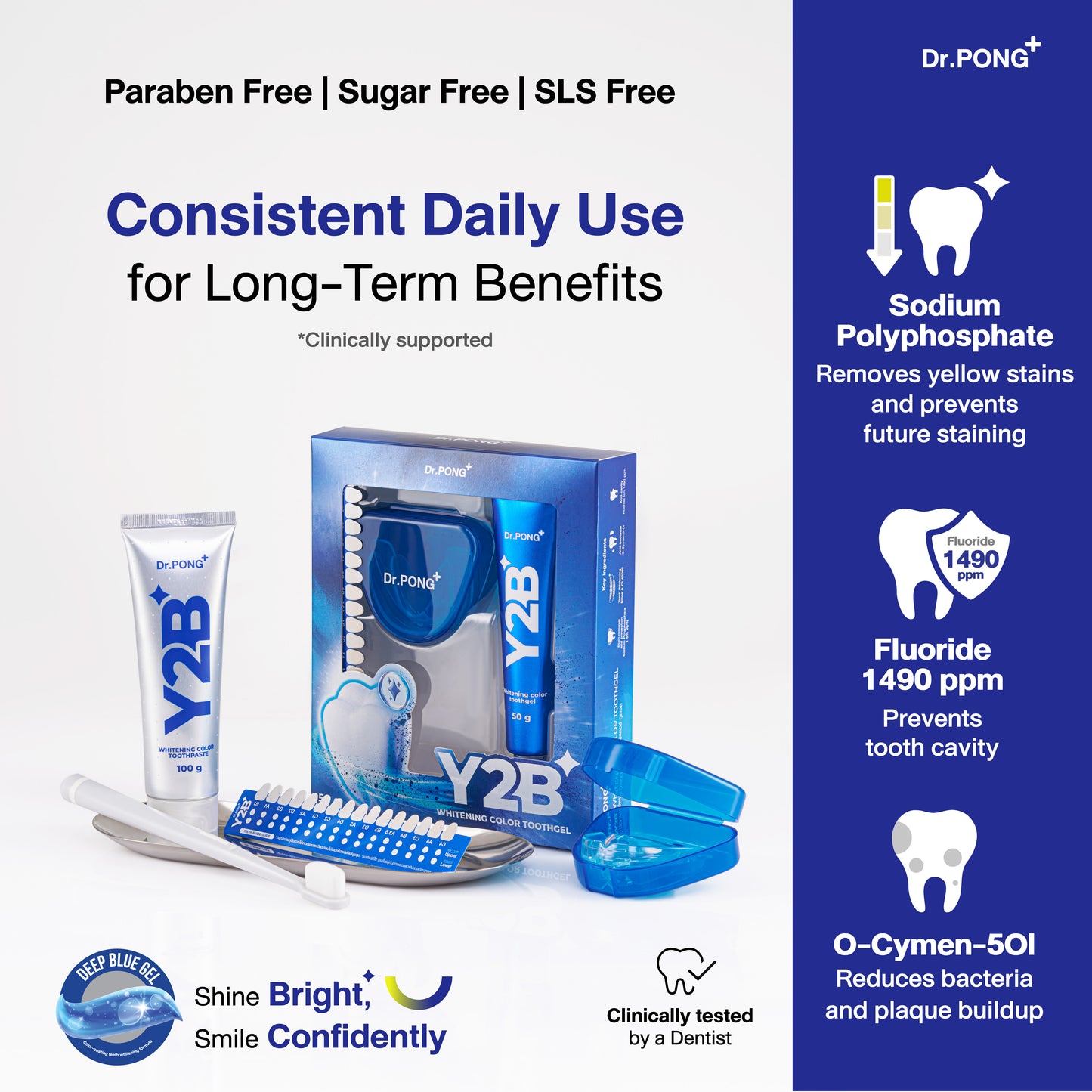 Dr.PONG Y2B WHITENING COLOR TOOTHPASTE