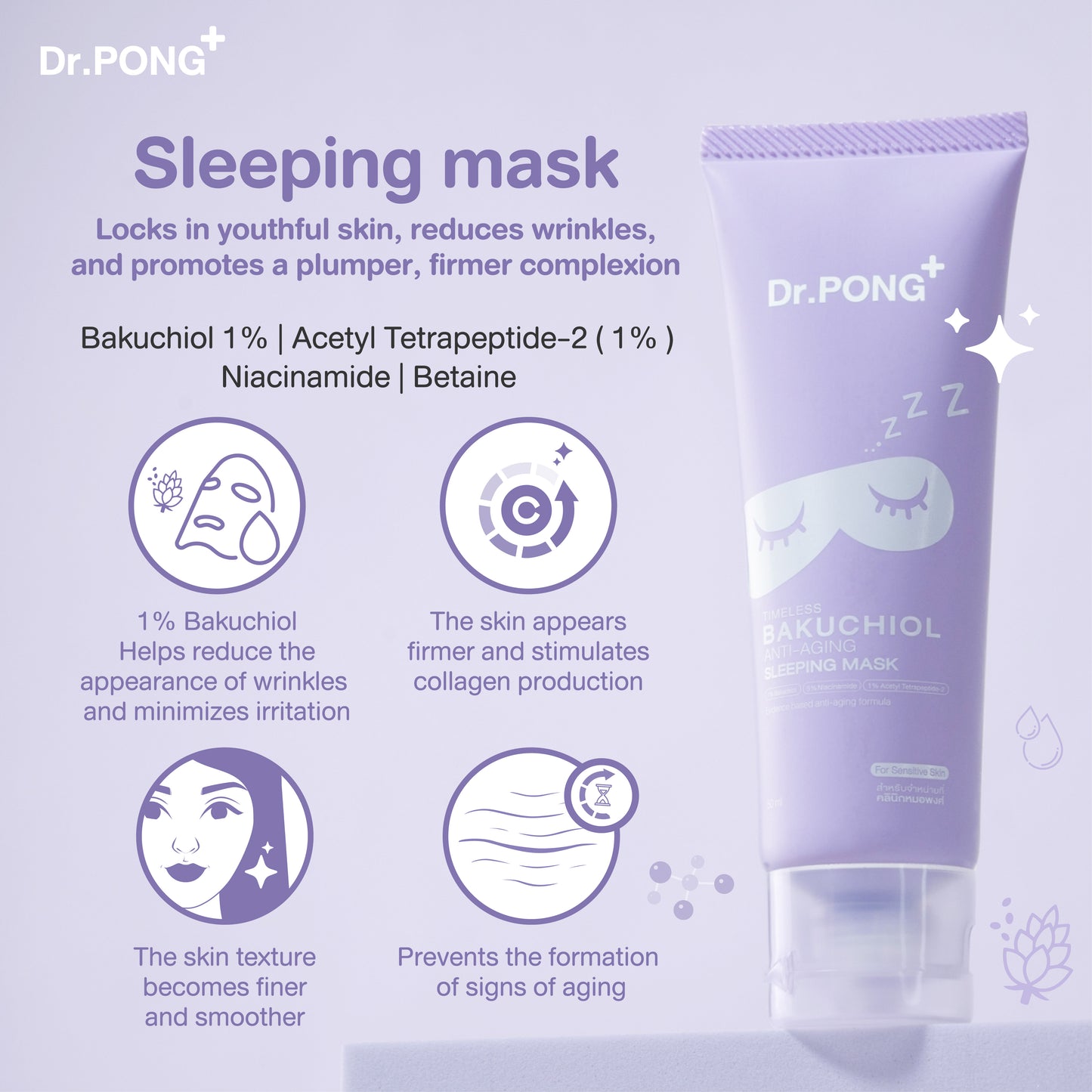 Dr.PONG TIMELESS BAKUCHIOL ANTI-AGING SLEEPING MASK